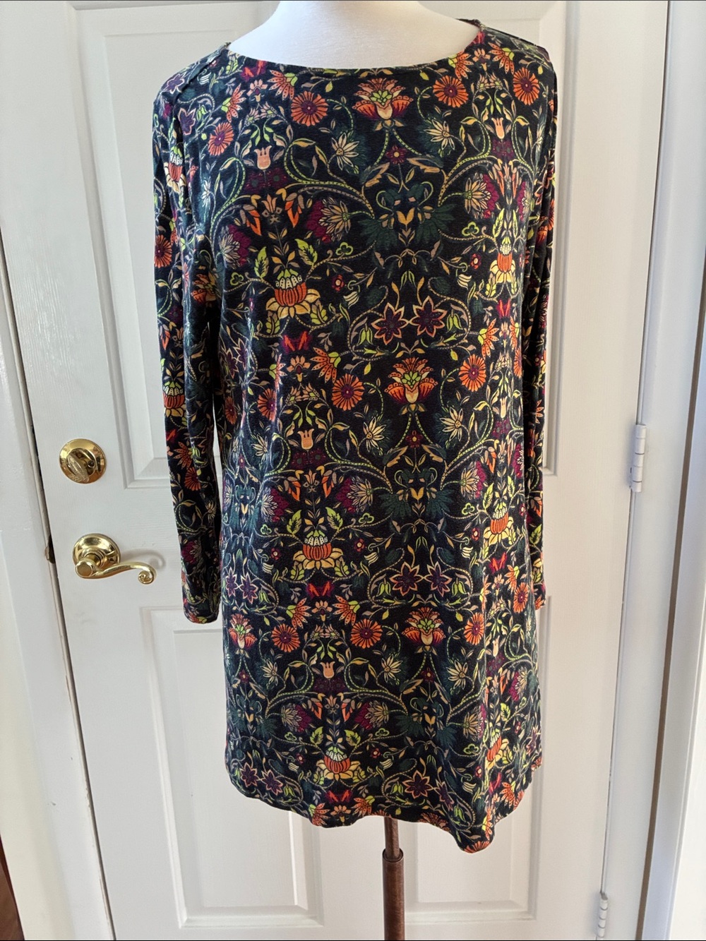 EUC J. Jill Fall Colors cotton blend stretchy tunic